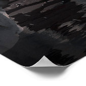 Poster Exoplanet Trappist-1f De Son Côté Nocturne Icy. (Coin)