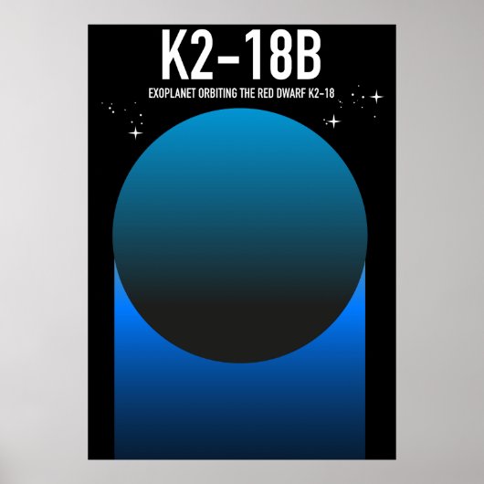 Poster exoplanète K2-18b  (Devant)