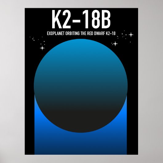 Poster exoplanète K2-18b (Devant)
