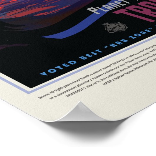 Poster Exoplanète TRAPPIST-1e (Coin)