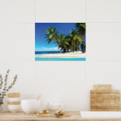 Poster Exotic beach throw pillow (Cuisine)
