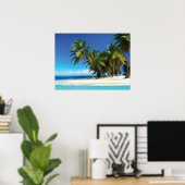 Poster Exotic beach throw pillow (Bureau à domicile)
