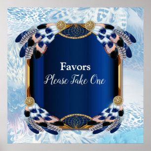 Poster Exotic Blue Dream Catcher Mariage