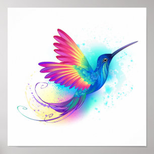 Poster Exotic Rainbow Hummingbird