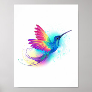 Poster Exotic Rainbow Hummingbird