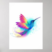 Poster Exotic Rainbow Hummingbird (Devant)