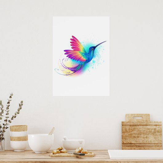 Poster Exotic Rainbow Hummingbird (Cuisine)