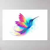 Poster Exotic Rainbow Hummingbird (Devant)
