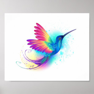 Poster Exotic Rainbow Hummingbird