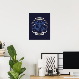 Poster Expecto Patronum Graphisme Silhouette Vintage