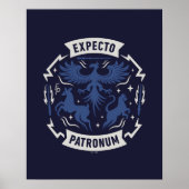 Poster Expecto Patronum Vintage Silhouette Graphic (Devant)