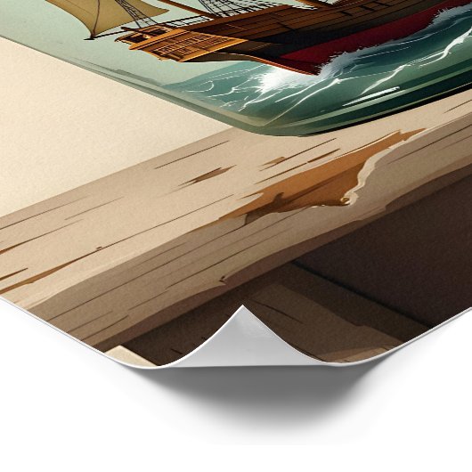 Poster Expédier dans une bouteille (Coin)