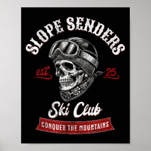 Poster Expéditeurs de pente skieurs de ski acrobatique hi