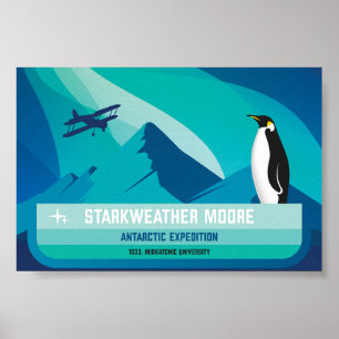 Poster Expédition Antarctique Starkweather-Moore