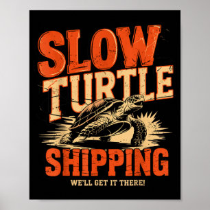 Poster Expédition de Tortue Lente Vintage - Service de Li