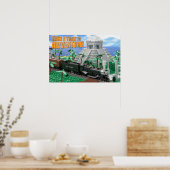 Poster Expédition en train vers des ruines antiques (Cuisine)