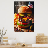 Poster Expérience Cheeseburger Américaine Ultimate 24x36 (Cuisine)