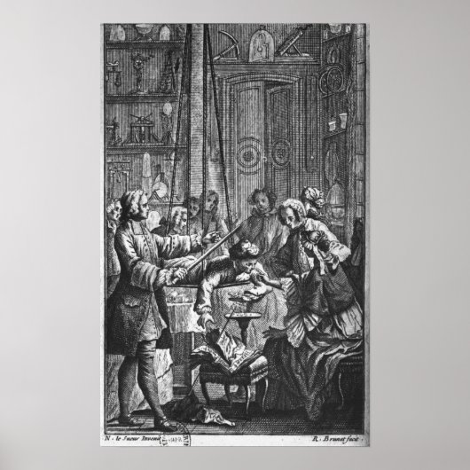Poster Expérience électrique faite sur un homme (Devant)