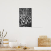 Poster Expérience électrique faite sur un homme (Cuisine)