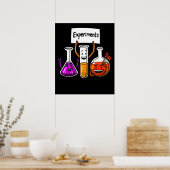 Poster Expériences en chimie Drôle Science Plaisanterie (Cuisine)