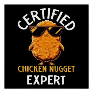 Poster Expert certifié en nugget de poulet