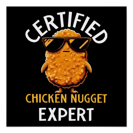 Poster Expert certifié en nugget de poulet (Devant)