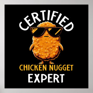 Poster Expert certifié en nugget de poulet