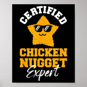 Poster Expert certifié en nuggets de poulet - Drôle d'enf