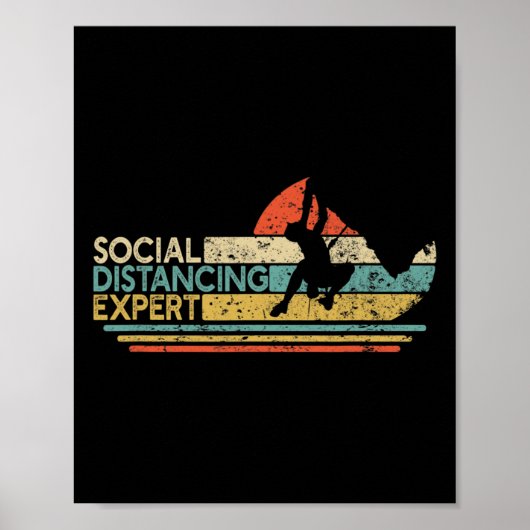 Poster Expert en distanciation sociale grimpeur de roche  (Devant)