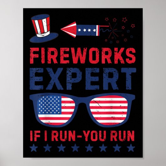 Poster Expert en feux d'artifice - Je cours, vous courez, (Devant)