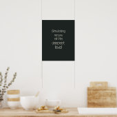 Poster Expert en quantique beige olive foncé Art (Cuisine)