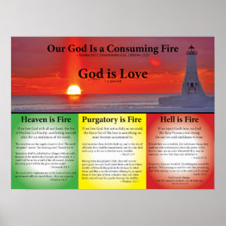 Poster Expliquer le purgatoire, le paradis et l'enfer