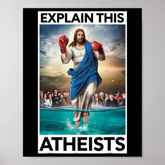 Poster Expliquez-moi ce Jésus athées Gants de boxe (Devant)