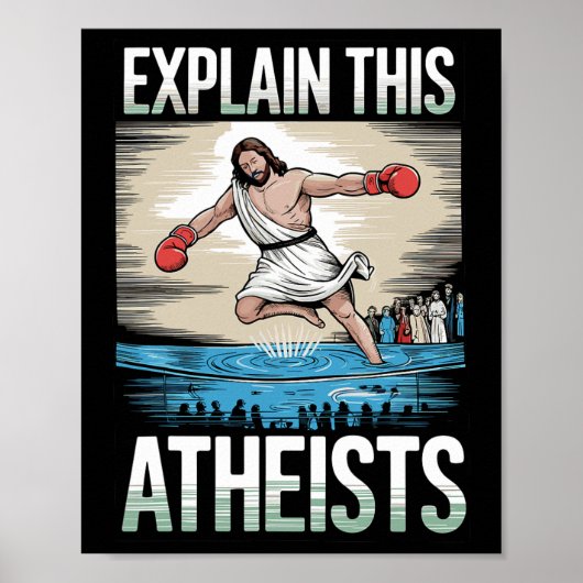 Poster Expliquez-moi ce Jésus athées Gants de boxe (Devant)