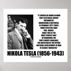 Poster Exploitation d'une cascade Citation Tesla Energy S