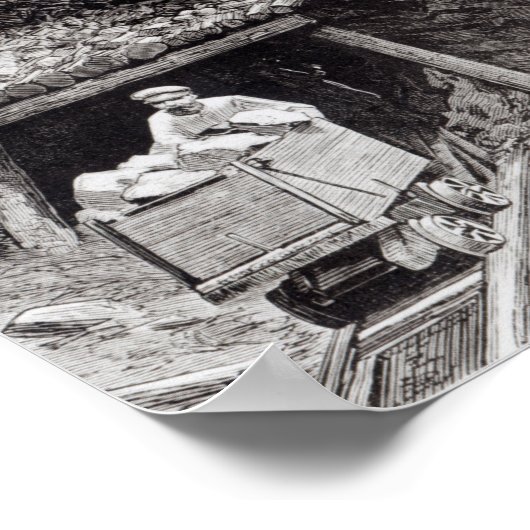 Poster Exploitation minière d'or et d'argent (Coin)