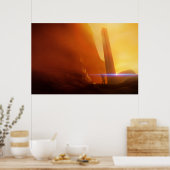Poster explorateur à monolith science-fiction art (Cuisine)
