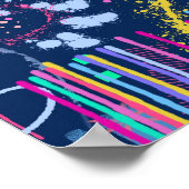 Poster Explorateur audacieux : maximalisme abstrait (Coin)