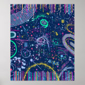 Poster Explorateur audacieux : maximalisme abstrait (Devant)