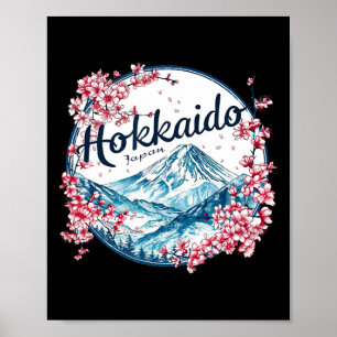 Poster Explorateur de ski alpin d'anime de Hokkaido Japon