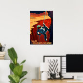 Poster Explorateurs Recherché sur le Voyage vers Mars, Vo (Bureau à domicile)