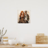 Poster Explorateurs Steampunk Intrepid Dynamic Duo Art (Cuisine)