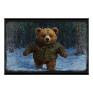 Poster Exploration de l'ours en peluche pour enfants