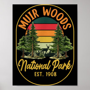 Poster Explorer la nature à Muir Woods établi en 1908 mon
