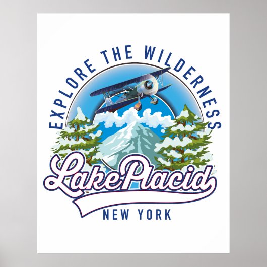 Poster Explorer la nature, lac placide (Devant)