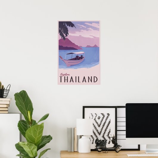 Poster Explorer la Thaïlande (Bureau à domicile)