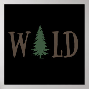 Poster explorer le pin dans une forêt