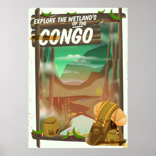 Poster Explorer les zones humides du Congo (Devant)