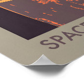 Poster Explorer Mars Style Rétro Exploration de Mars NASA (Coin)