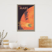 Poster Explorer Mars Style Rétro Exploration de Mars NASA (Cuisine)